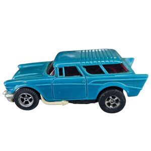 AFX Aurora 1957 Chevy Nomad Station Wagon Blue AFX Chassis Slot Car